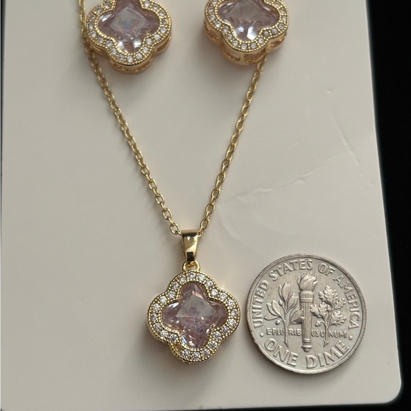 Stainless steel earrings and Necklace set - Picture 3 of 4